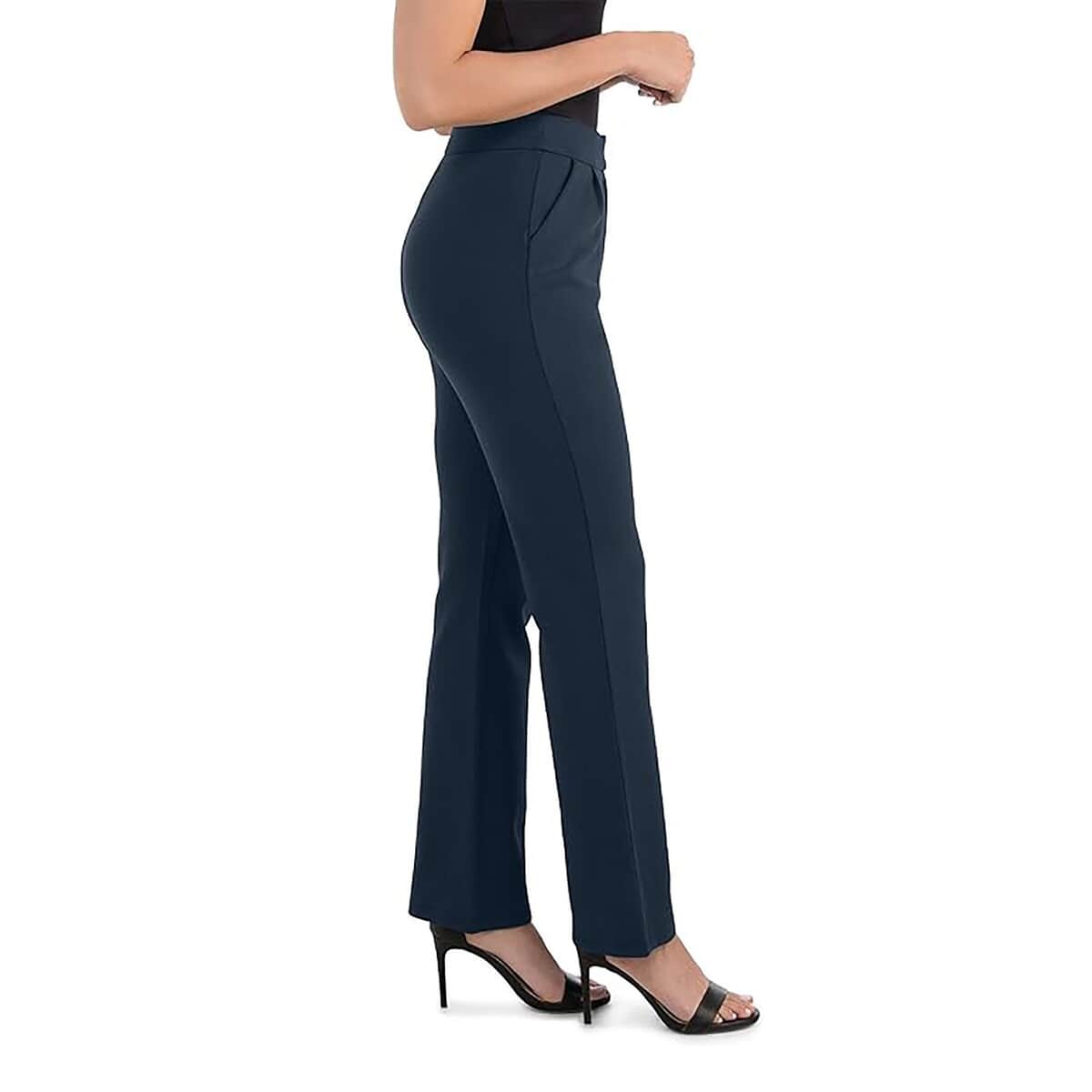 Navy High Waisted Pants - S image number 2