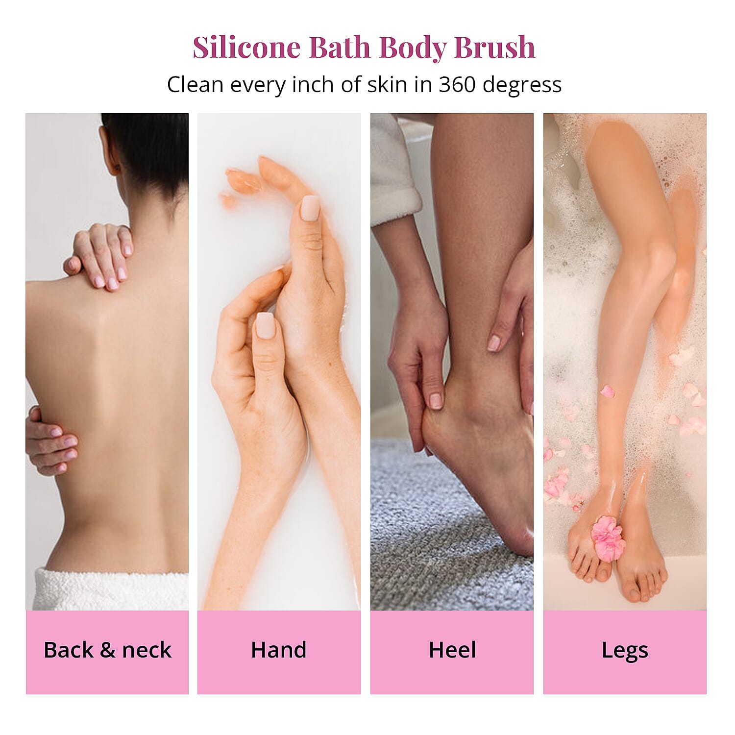 Plum Skin Brush and Silicone Back Brush