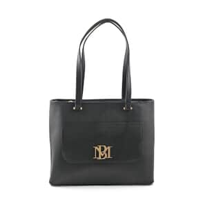 Badgley Mischka Black Vegan Leather Handbag