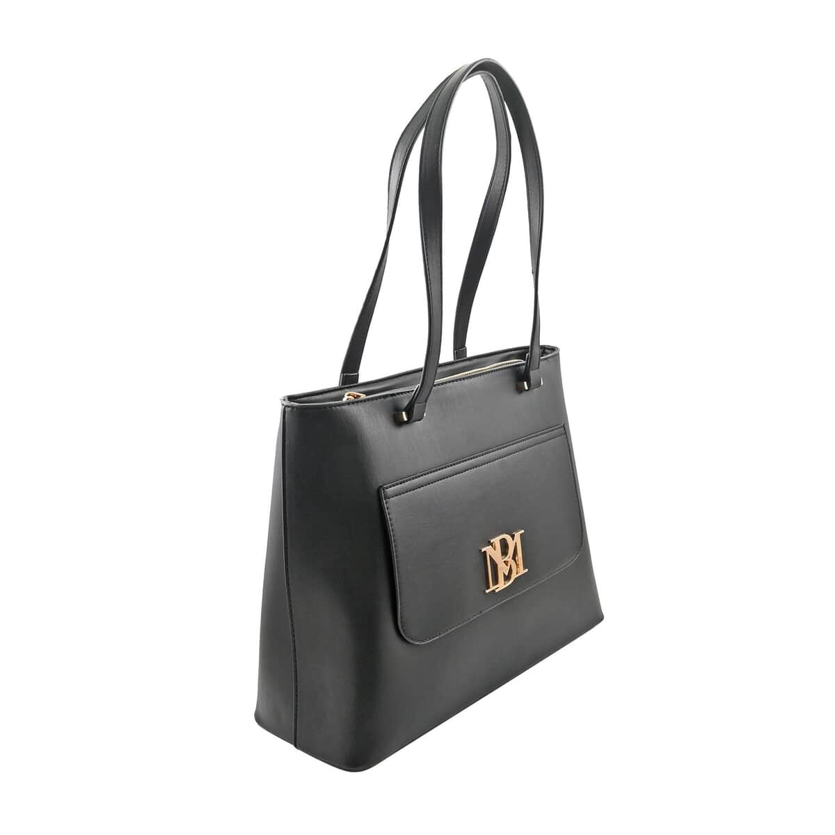 Badgley Mischka Black Vegan Leather Handbag image number 1