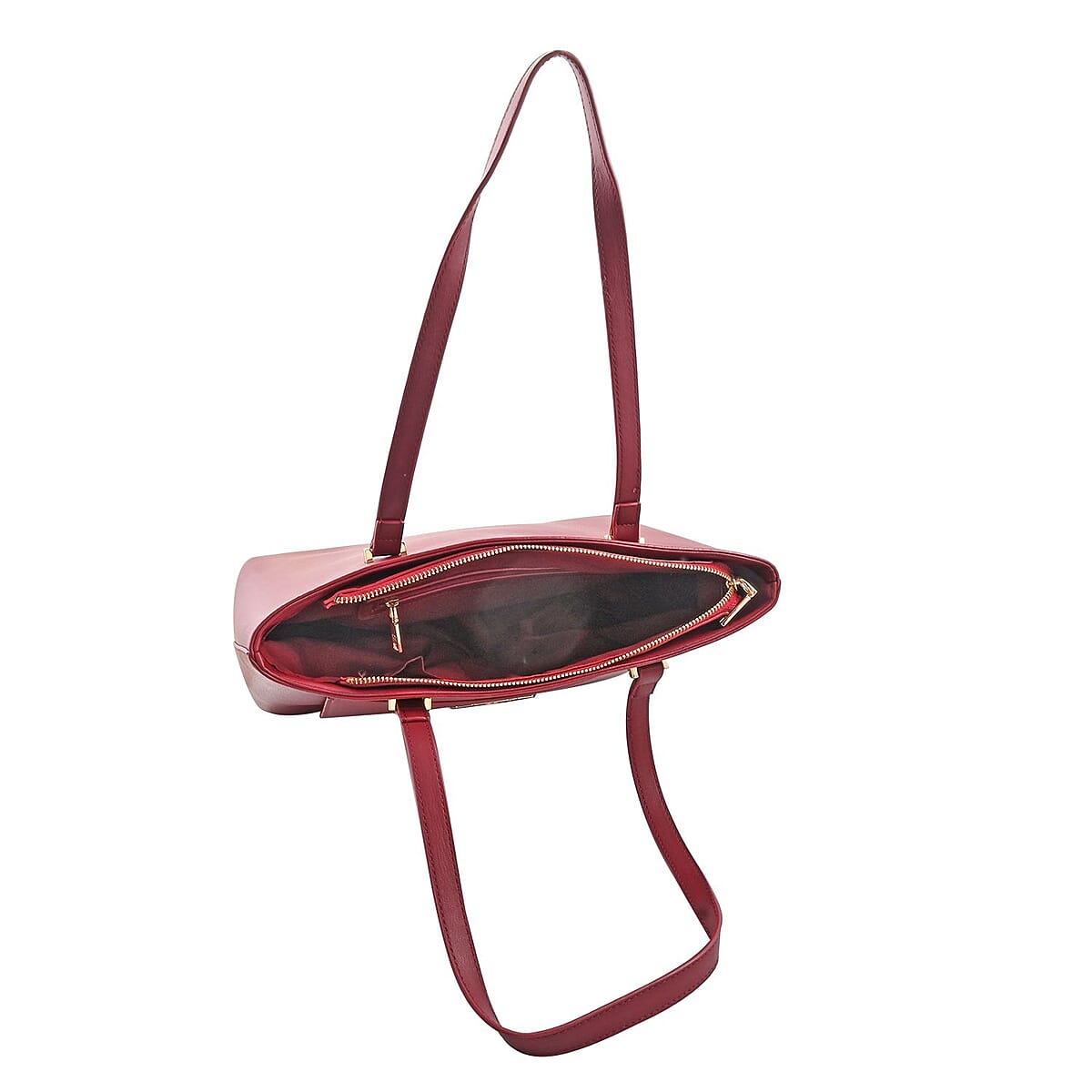Badgley Mischka Wine Vegan Leather Handbag image number 4