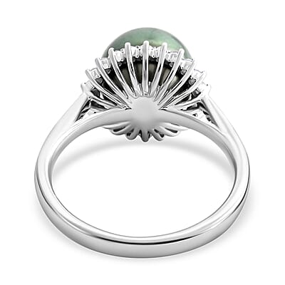 Certified & Appraised Iliana AAA Tahitian Pearl and SI Diamond 0.26 ctw Ring in 18K White Gold (Size 8.0)