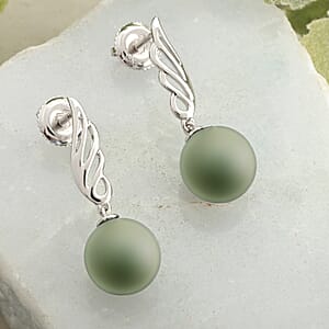 Certified & Appraised Iliana 18K White Gold AAA Tahitian Pearl 8.5-9mm Earrings