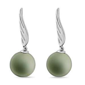 Certified & Appraised Iliana 18K White Gold AAA Tahitian Pearl 8.5-9mm Earrings