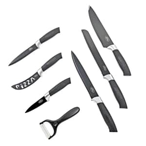 Black and Silver 7pc Kitchen Knife Set