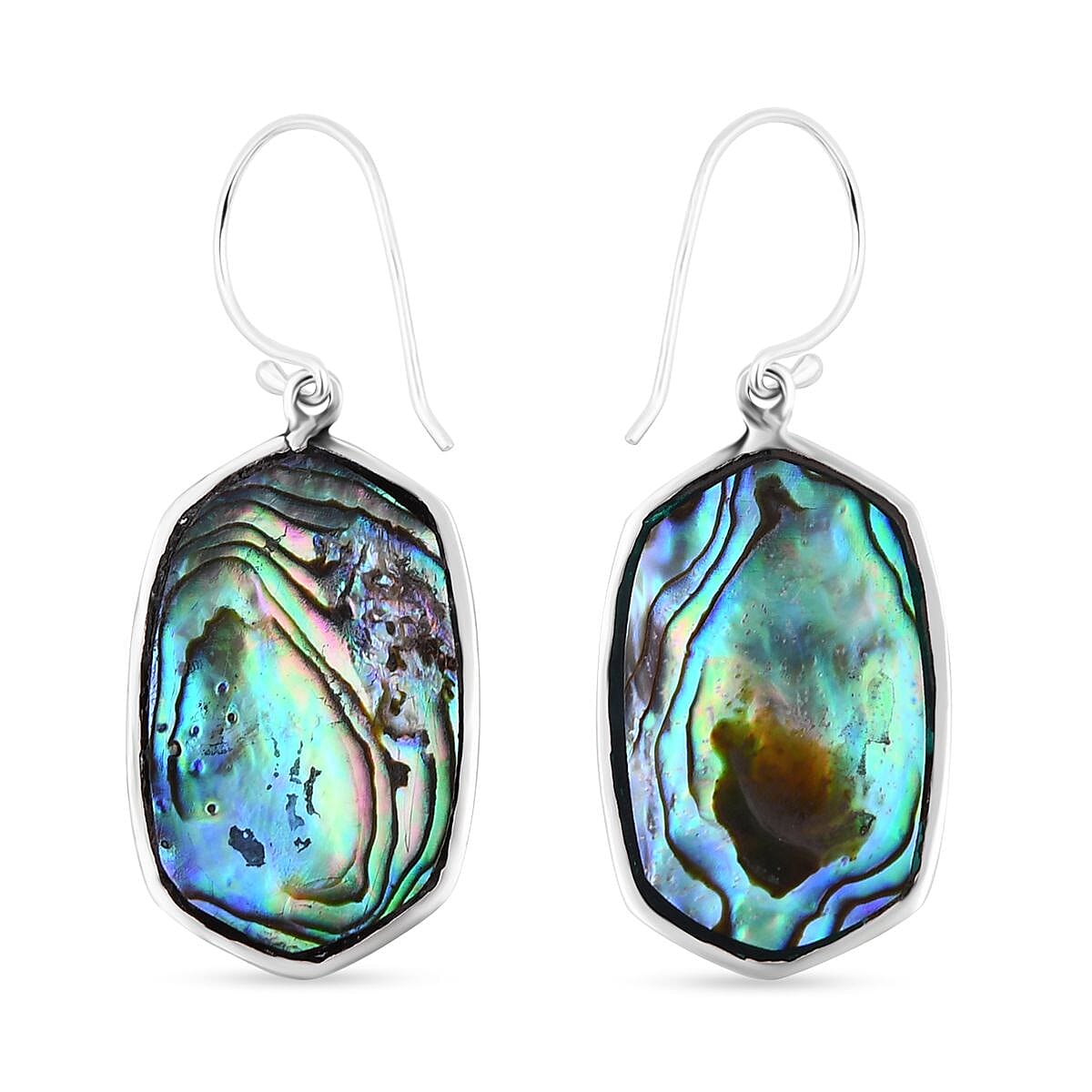 Abalone Shell Earrings in Sterling Silver