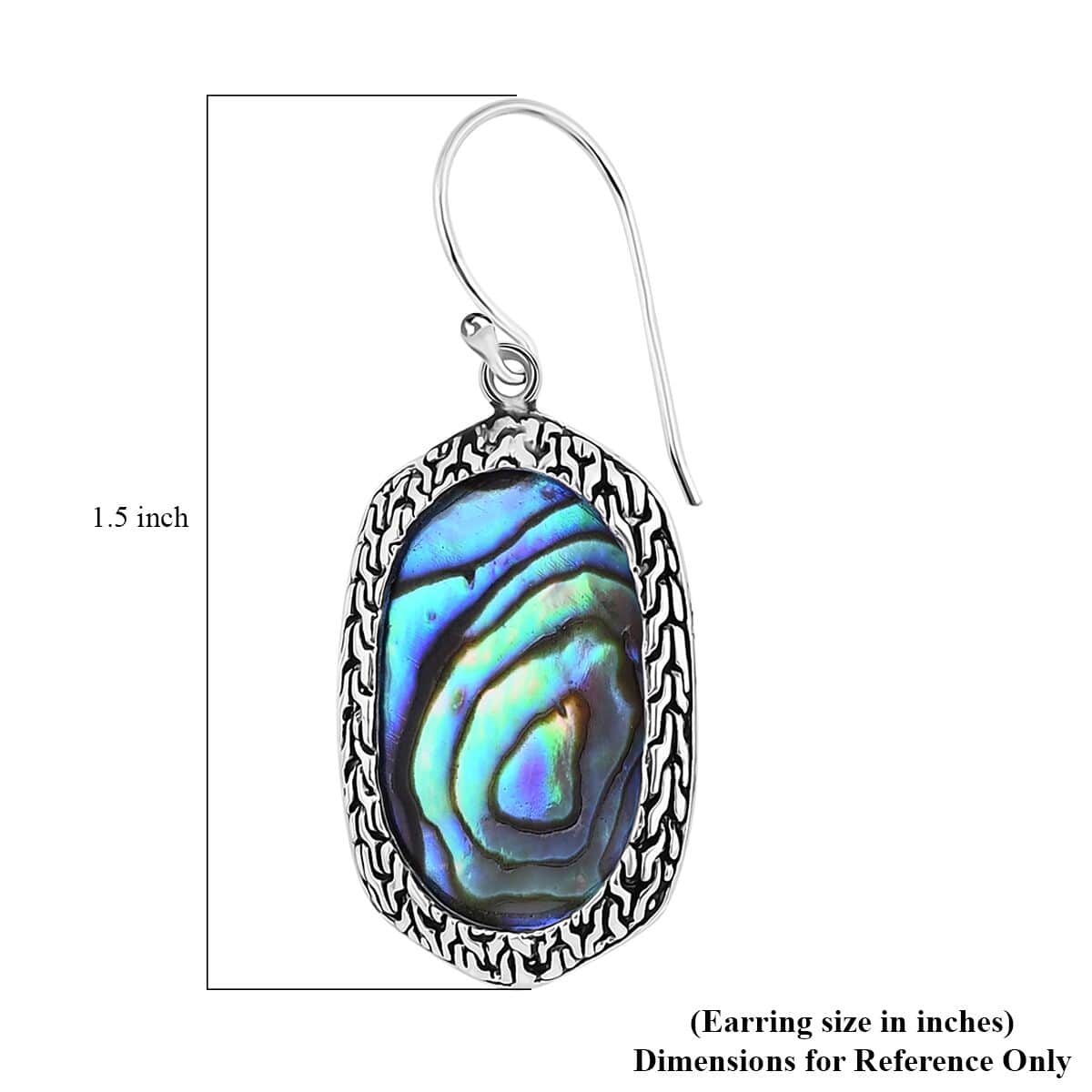 Abalone Shell Earrings in Sterling Silver image number 4