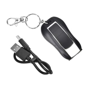 Black Compact Emergency Key Power Bank (1200mAh, 5V/1A)