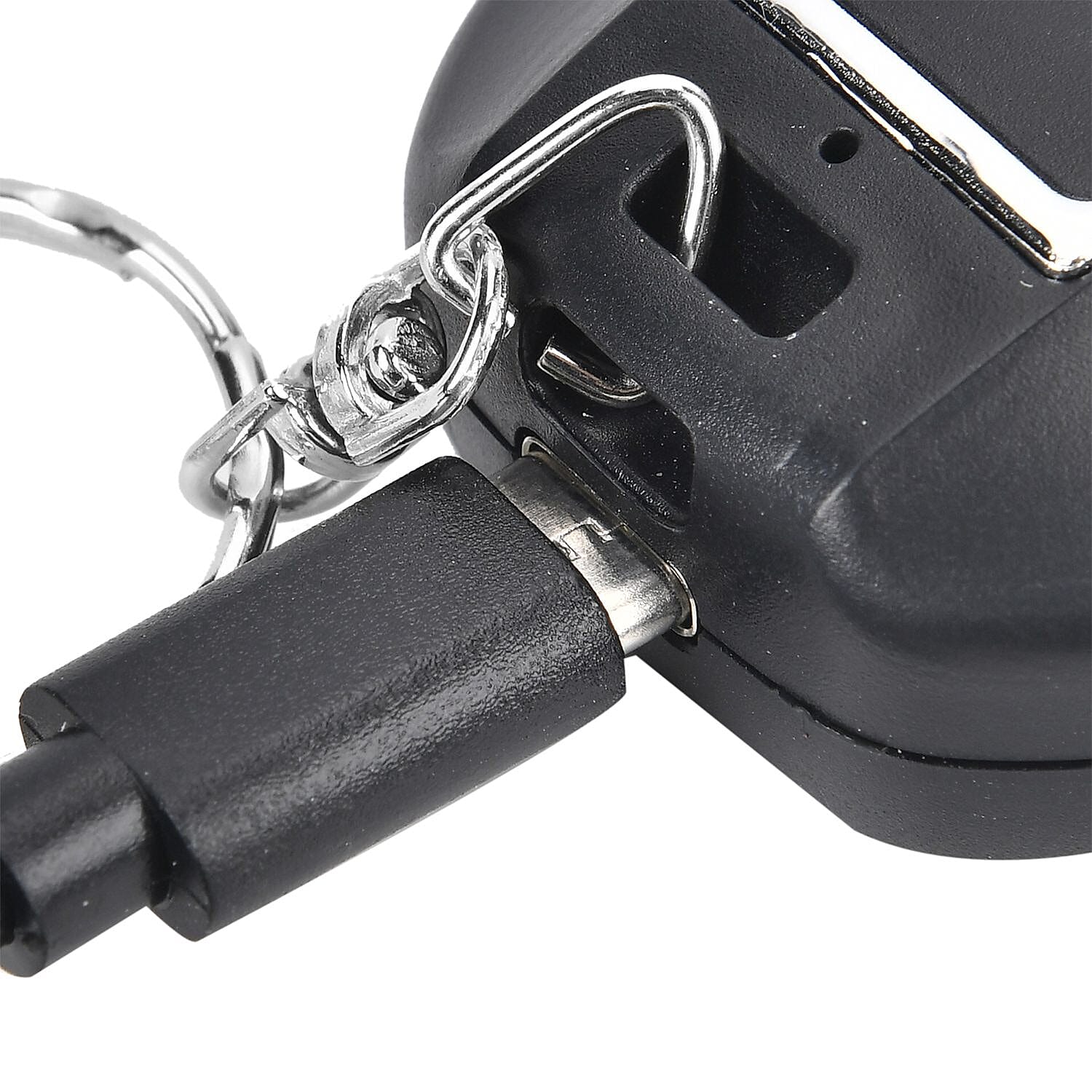 Black Compact Emergency Key Power Bank (1200mAh, 5V/1A)