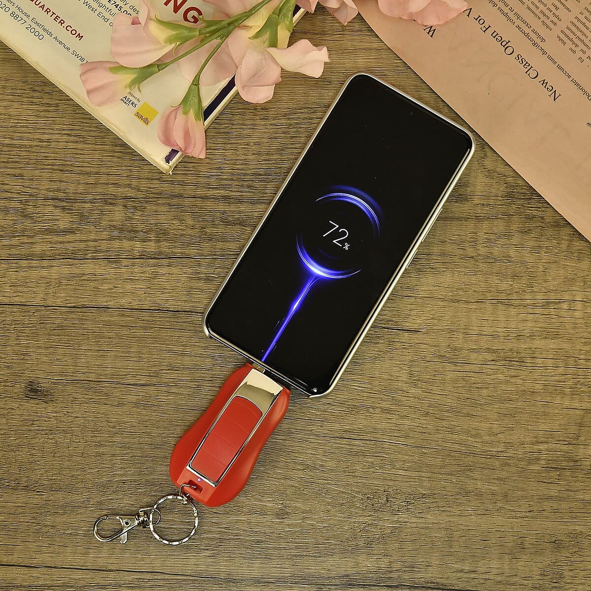 Blue Compact Emergency Key Power Bank (1200mAh, 5V/1A) image number 1