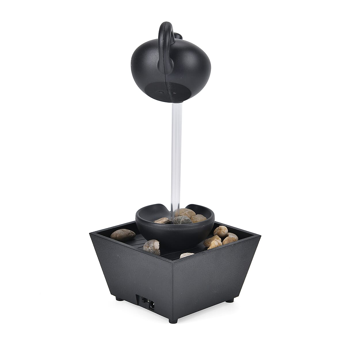 Symphony Home Black Hanging Teapot Mini Water Fountain with LED Light image number 3