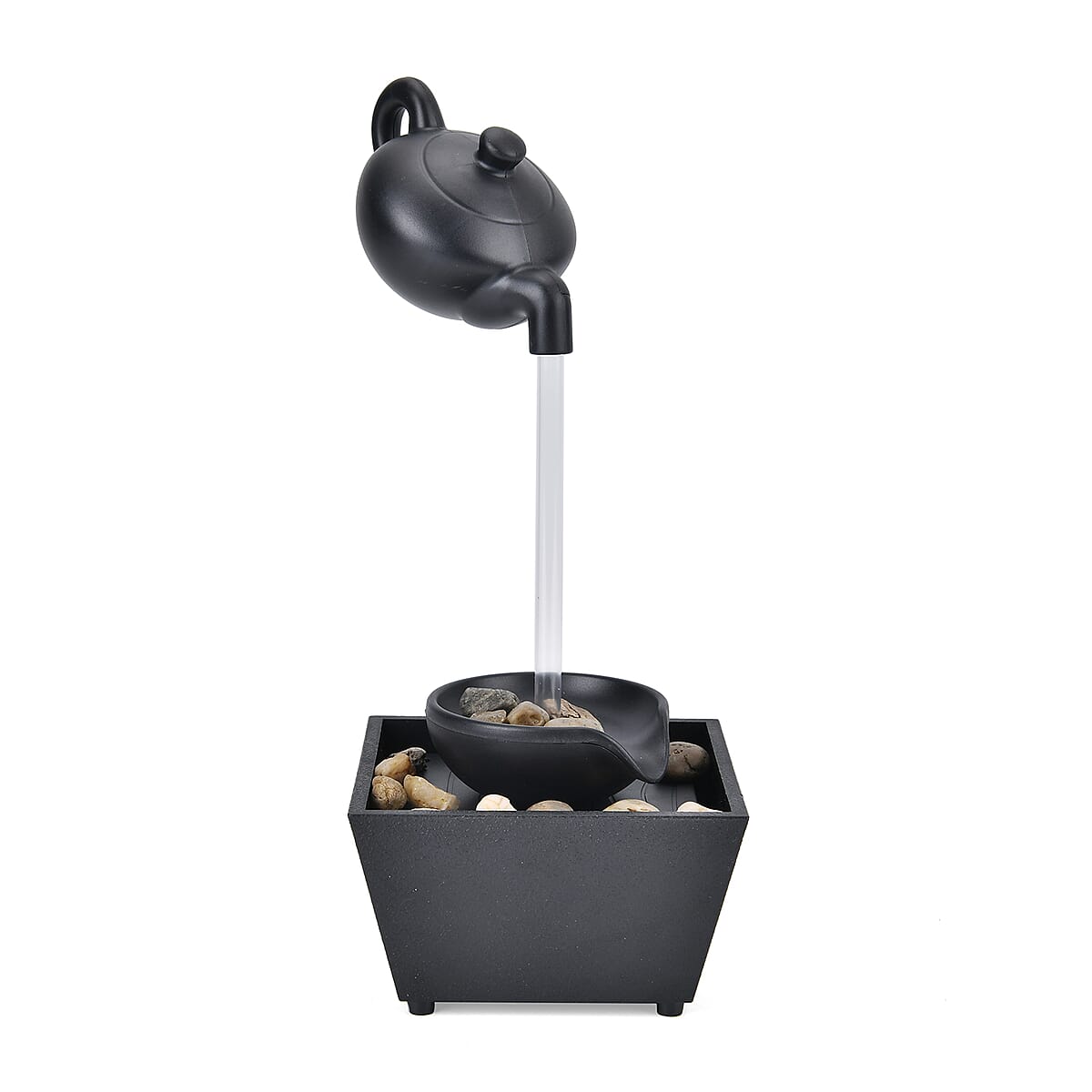 Symphony Home Black Hanging Teapot Mini Water Fountain with LED Light image number 5