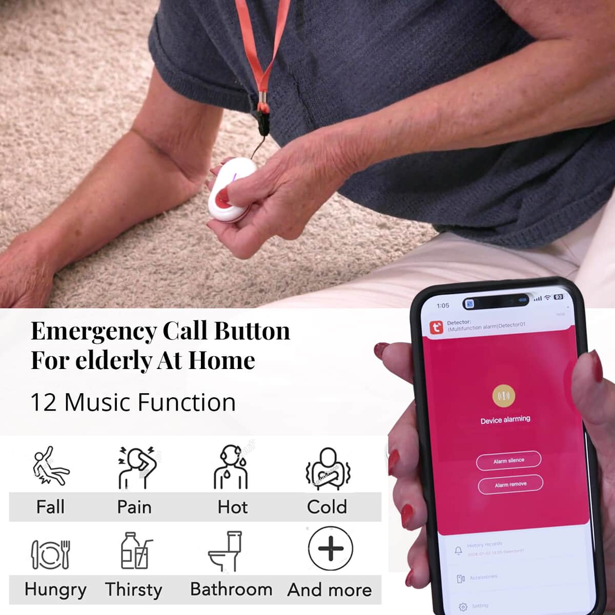 Multifunctional Emergency Wifi Pager Receiver with Supported by Smartphone APP (Powered by Type-C USB Plug) image number 3