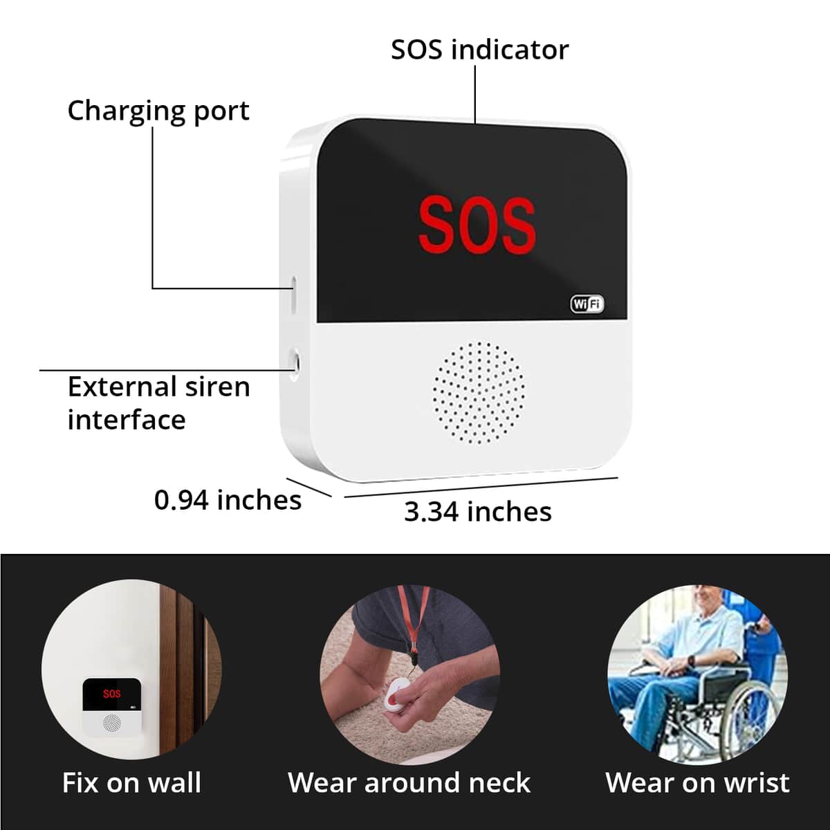 Multifunctional Emergency Wifi Pager Receiver with Supported by Smartphone APP (Powered by Type-C USB Plug) image number 4