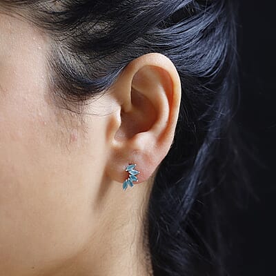 Premium Grandidierite Earrings in Platinum Over Sterling Silver 0.90 ctw