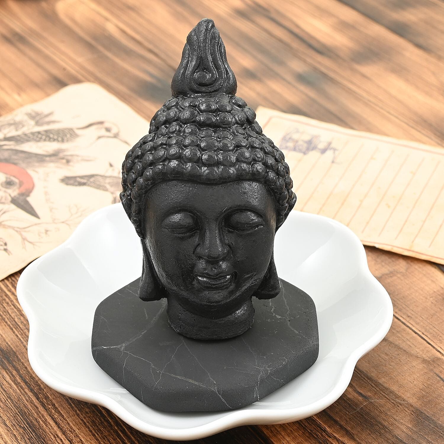 Shungite Buddha Head