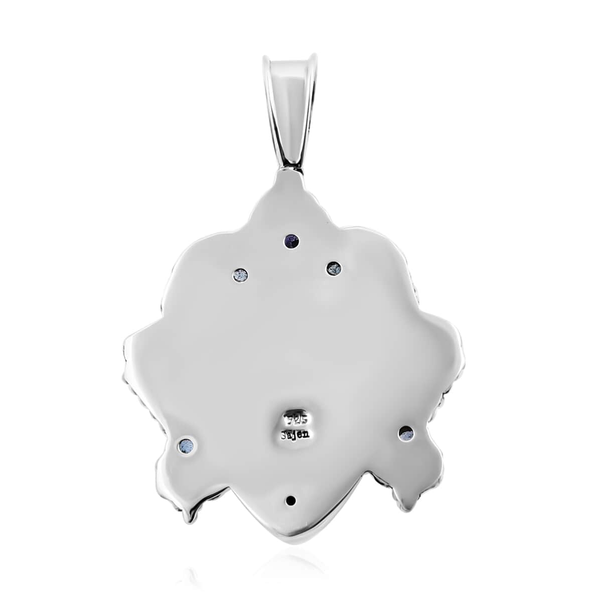 Sajen Silver Mother Of Pearl and Multi Gemstone Pendant in Sterling Silver 2.90 ctw image number 4