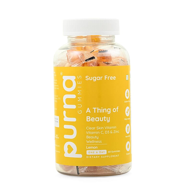 Purna Sugar Free Lemons Flavored Vitamin C Gummies (60 Gummies)