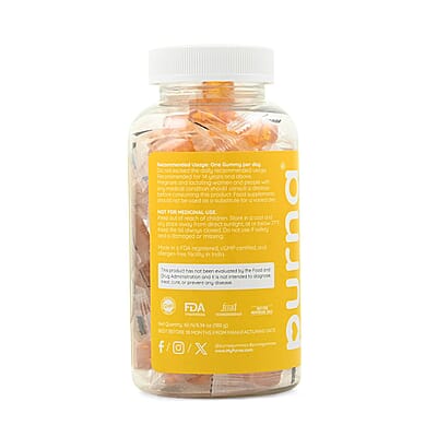Purna Sugar Free Lemons Flavored Vitamin C Gummies (60 Gummies)
