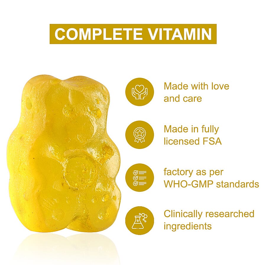 Purna Sugar Free Lemons Flavored Vitamin C Gummies (60 Gummies)