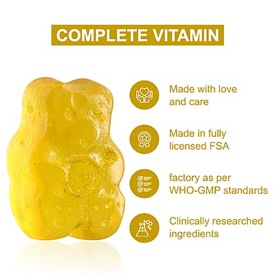 Purna Sugar Free Lemons Flavored Vitamin C Gummies (60 Gummies)