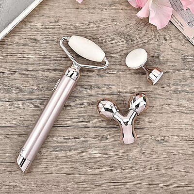 3-in-1 Electric White Serpentine Vibration Massager Roller (1xAA Batteries Not included)