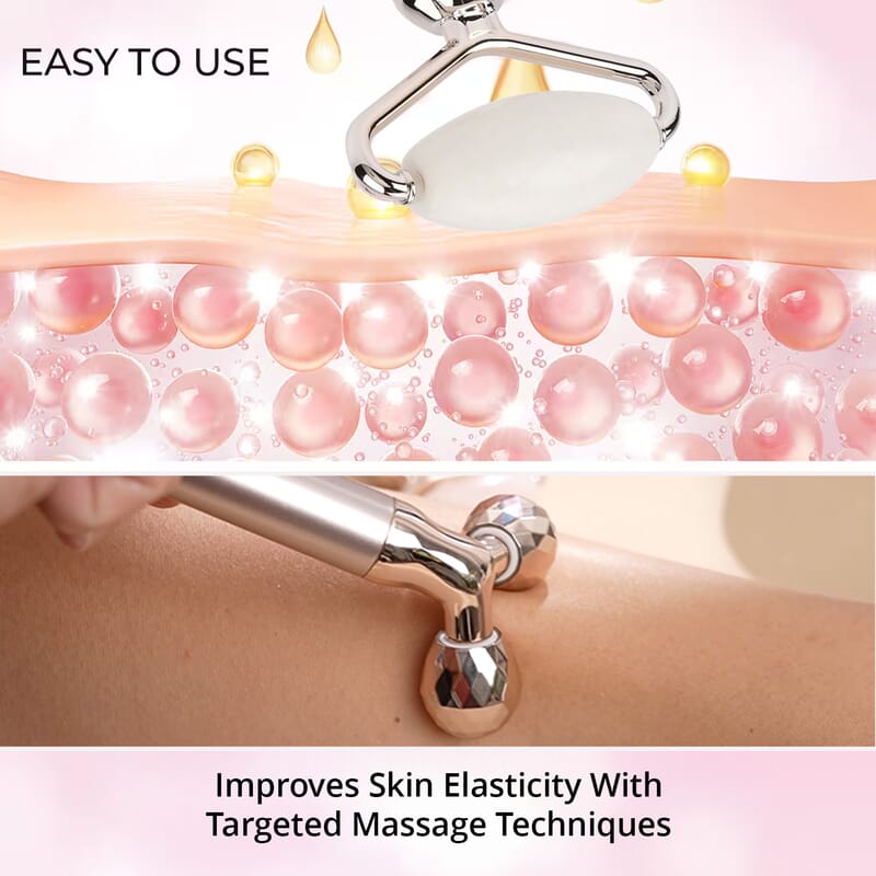 3-in-1 Electric White Serpentine Vibration Massager Roller (1xAA Batteries Not included)
