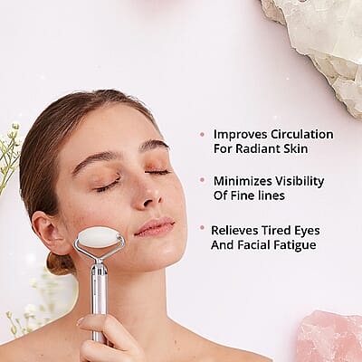 3-in-1 Electric White Serpentine Vibration Massager Roller (1xAA Batteries Not included)