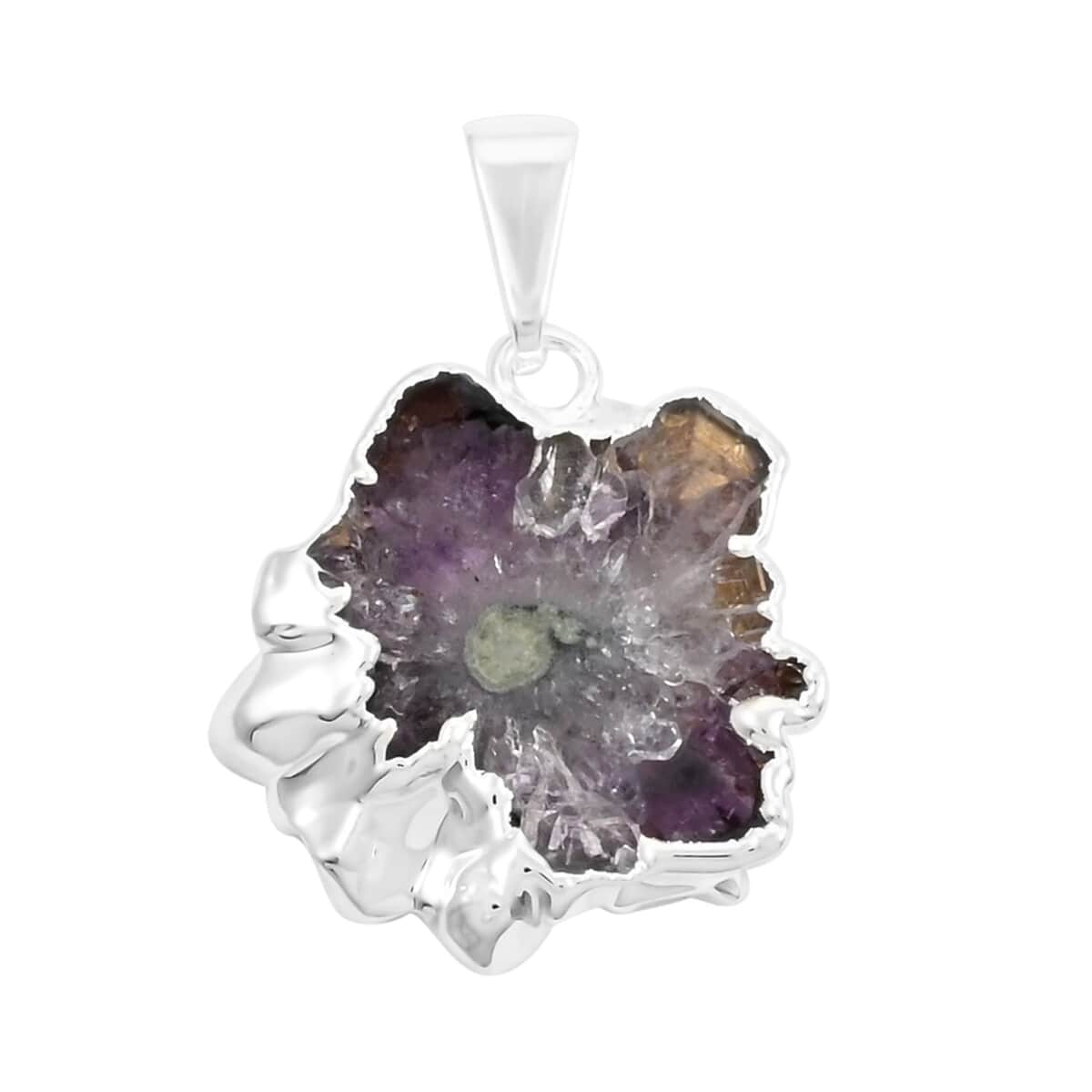 Amethyst XSmall Pendant in Silvertone 7.50 ctw image number 0