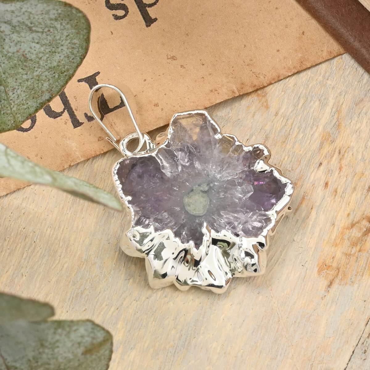 Amethyst XSmall Pendant in Silvertone 7.50 ctw image number 1