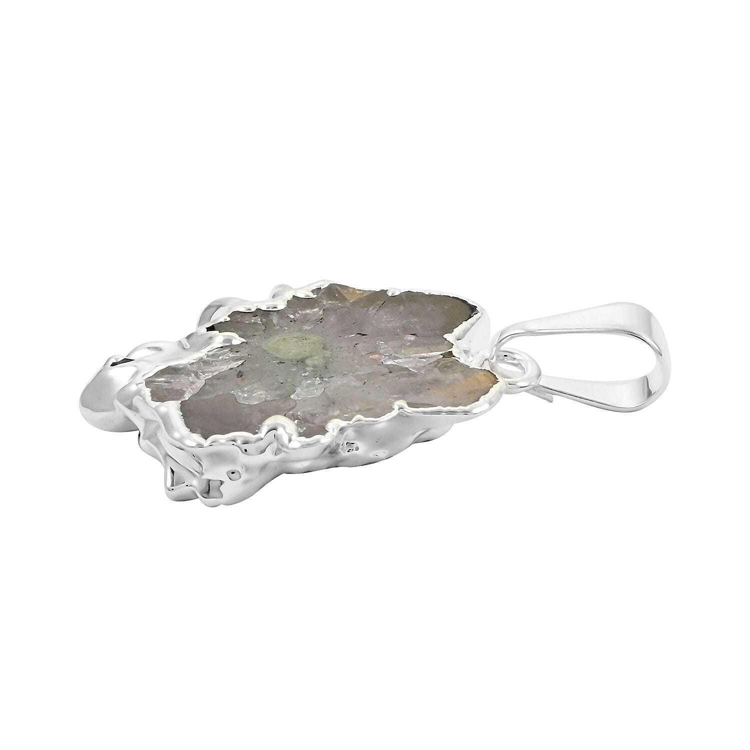 Amethyst XSmall Pendant without Chain in Silvertone 7.50 ctw