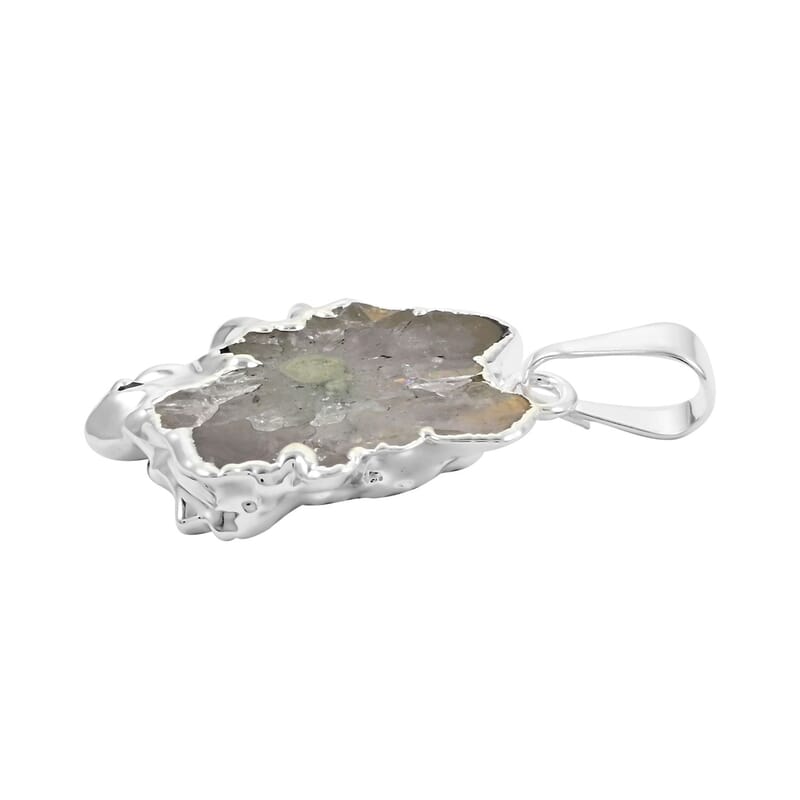 Amethyst XSmall Pendant without Chain in Silvertone 7.50 ctw