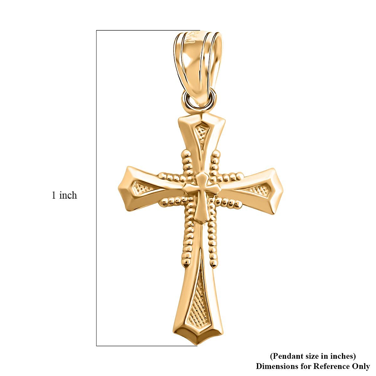 10K Yellow Gold Cross Pendant 0.50 Grams