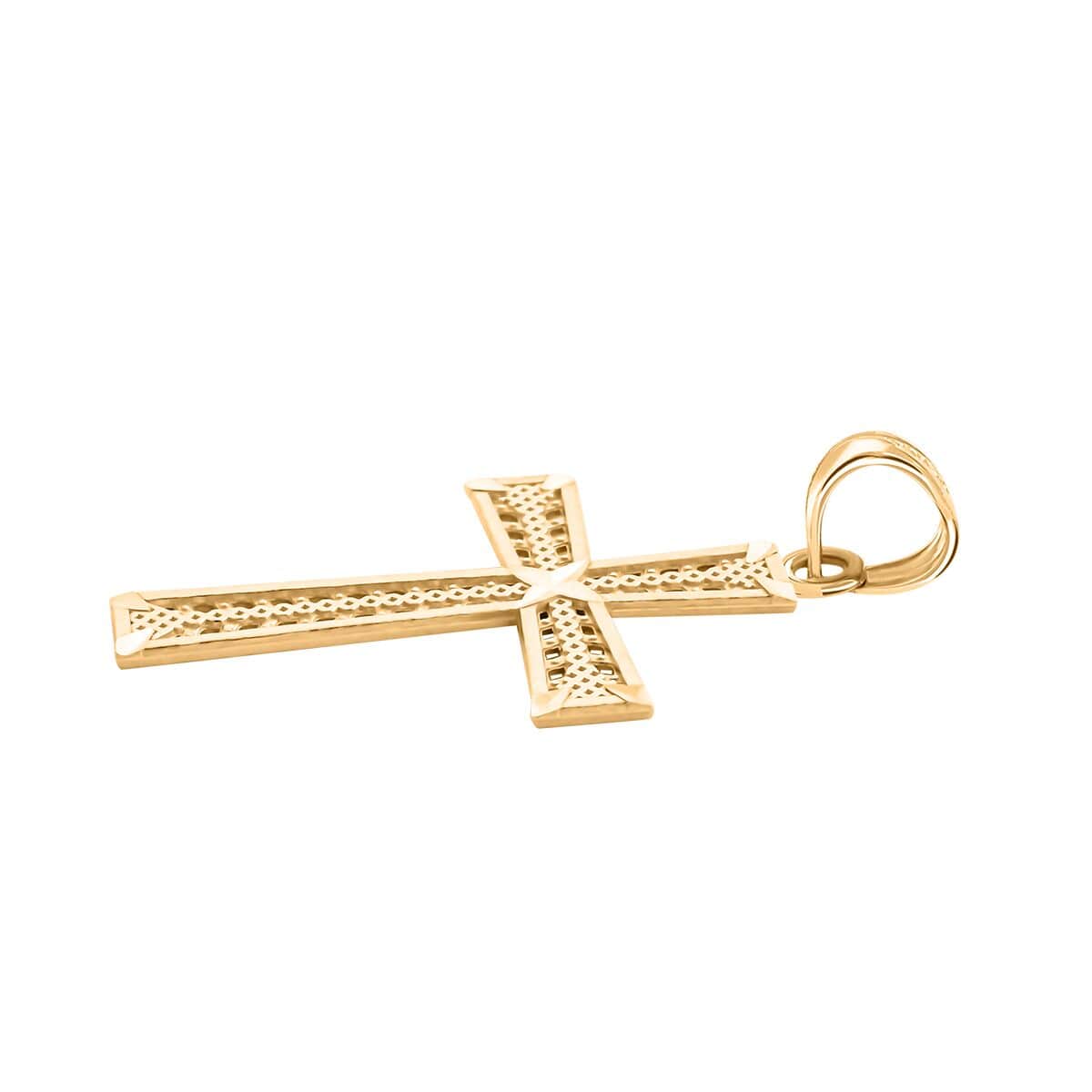 10K Yellow Gold Cross Pendant 1.4 Grams image number 3