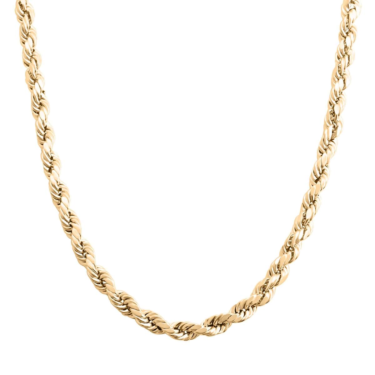 10K Yellow Gold 5mm Laser Rope Necklace 22 Inches 9 Grams image number 0
