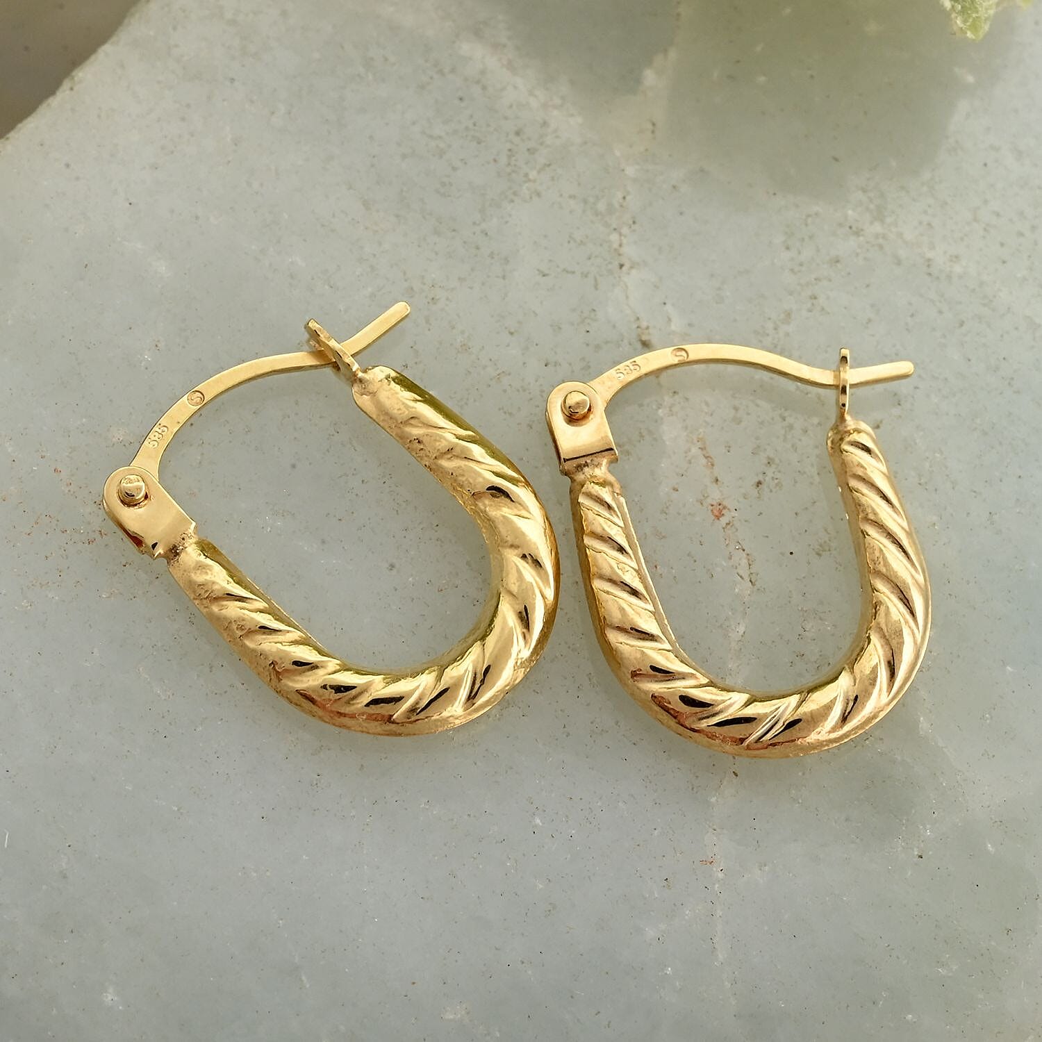 Hoop Earrings in 14K Yellow Gold