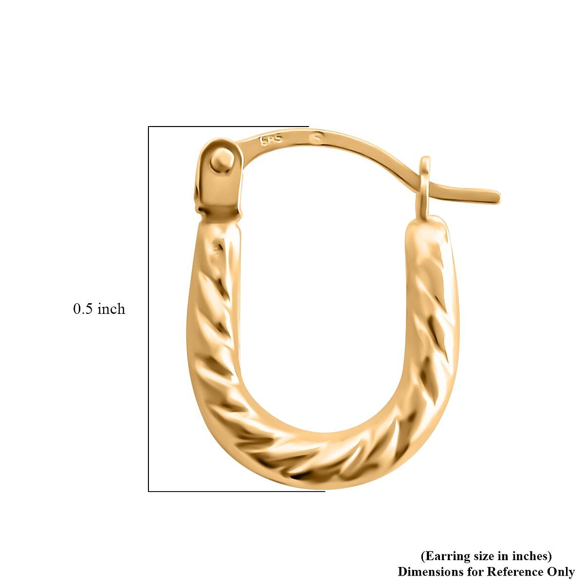Hoop Earrings in 14K Yellow Gold image number 4