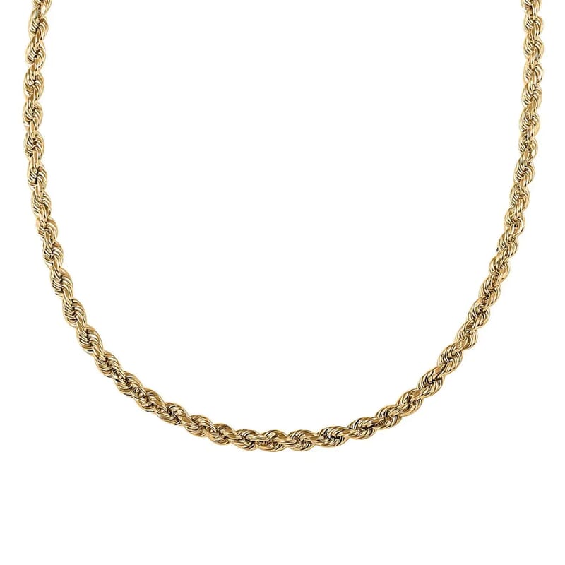 3.50mm Diamond-cut Rope Chain Necklace in 14K Yellow Gold 6.7 Grams 20 Inches