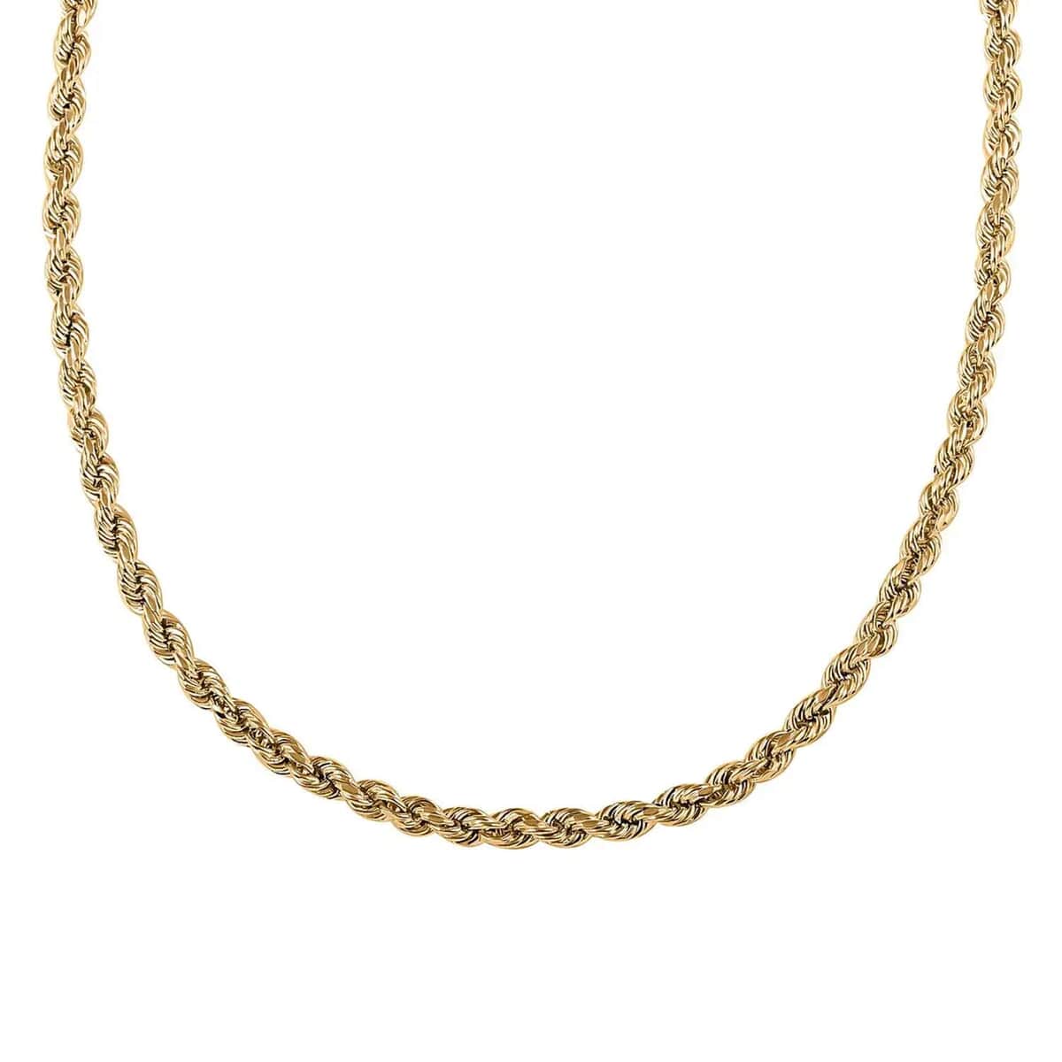 14K Yellow Gold 3.50mm Diamond-cut Rope Chain Necklace 22 Inches 23.70 Grams image number 4