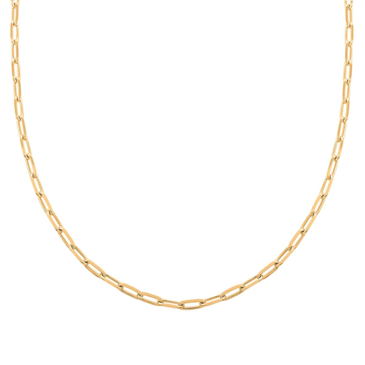 14K Yellow Gold 1mm Paperclip Chain Necklace 18 Inches 1.1 Grams image number 0