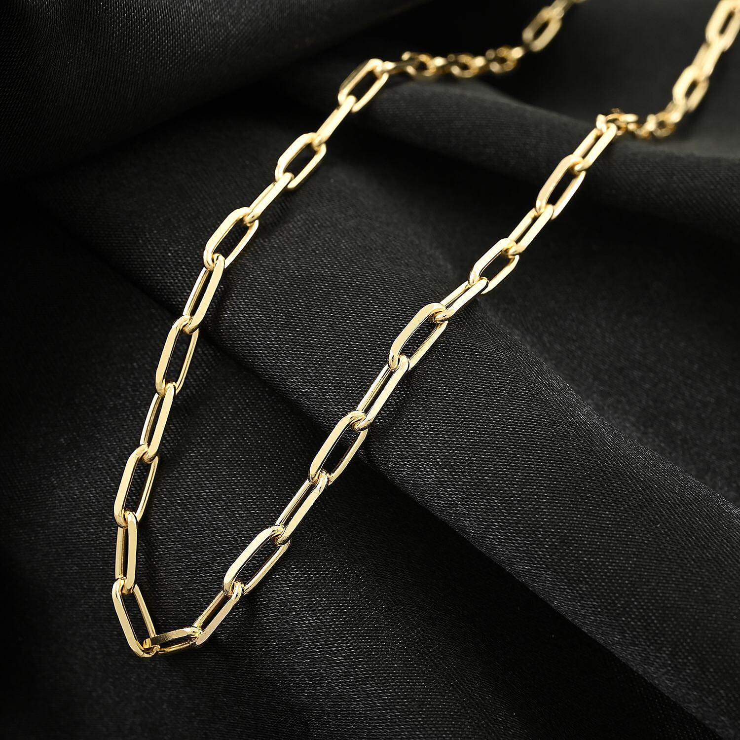 14K Yellow Gold 1mm Paperclip Chain Necklace 18 Inches 1.1 Grams