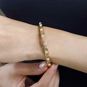 Ethiopian Welo Opal Full Bangle 2.30 ctw Bracelet in Vermeil YG Over Sterling Silver (7.50 In)