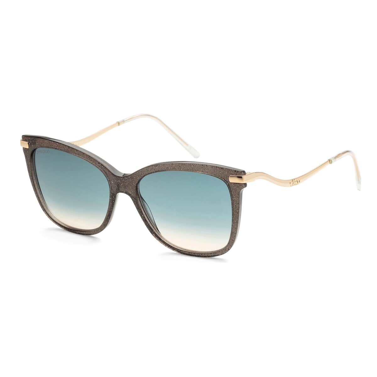 JIMMY CHOO Classic Sunglasses with Beige Protection Case- Golden Dark Brown Havana image number 0