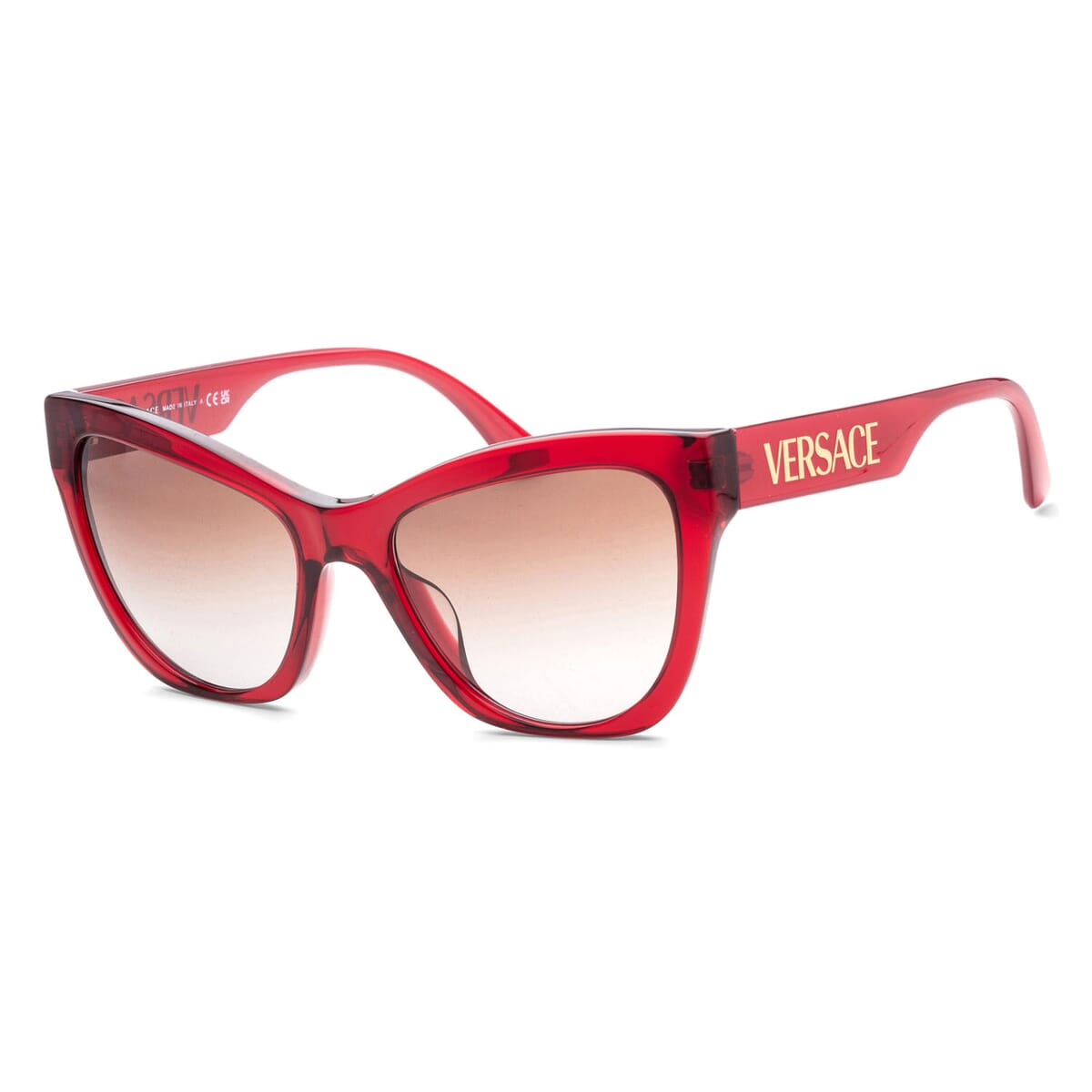 VERSACE Butterfly Fashion Sunglasses with Black Protection Case- Red Versace Gold image number 0