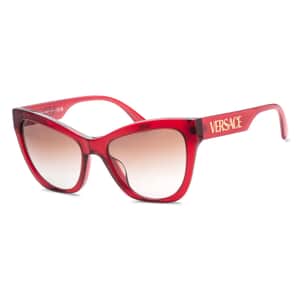 VERSACE Butterfly Fashion Sunglasses with Black Protection Case- Red Versace Gold