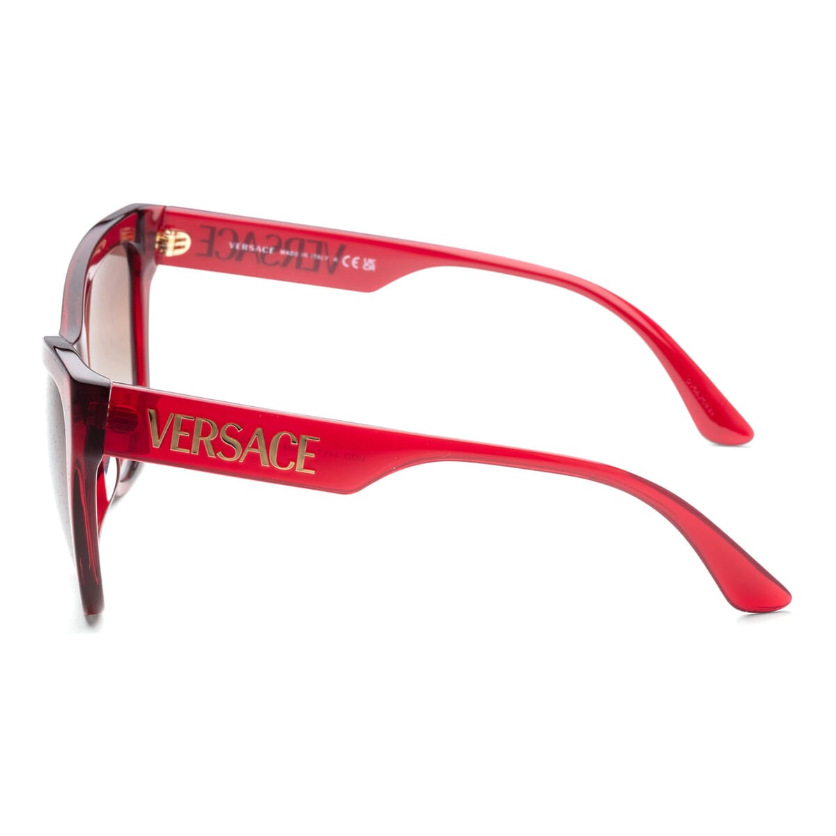 VERSACE Butterfly Fashion Sunglasses with Black Protection Case- Red Versace Gold image number 1