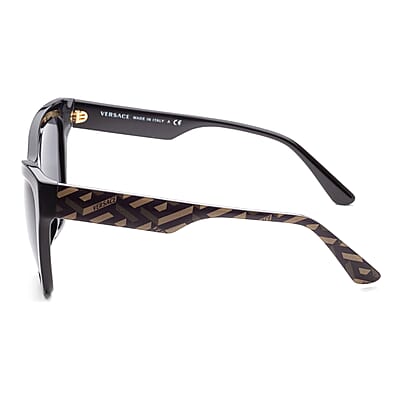 VERSACE Butterfly Fashion Sunglasses with Black Protection Case- Black Geometric Printed
