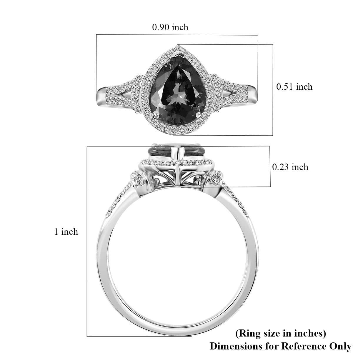 Rhapsody 950 Platinum AAAA Tanzanite and E-F VS2 Diamond Ring (Size 6.0) 6.40 Grams 3.20 ctw image number 5