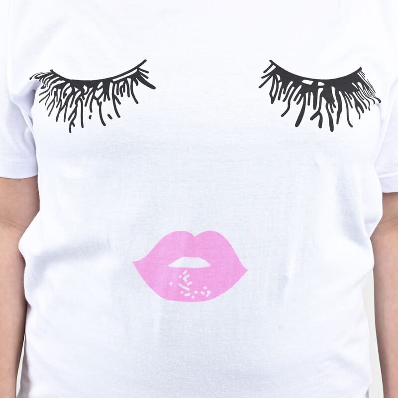 Tamsy 100% Cotton Digital Graphic T-Shirt - Face - S