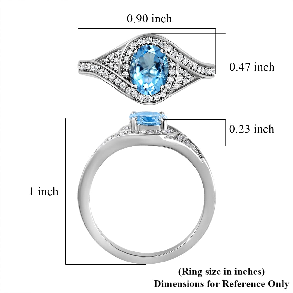 Rhapsody 950 Platinum AAAA Santa Maria Aquamarine, Diamond (E-F, VS) Ring (Size 10.0) (6.75 g) 1.35 ctw image number 5